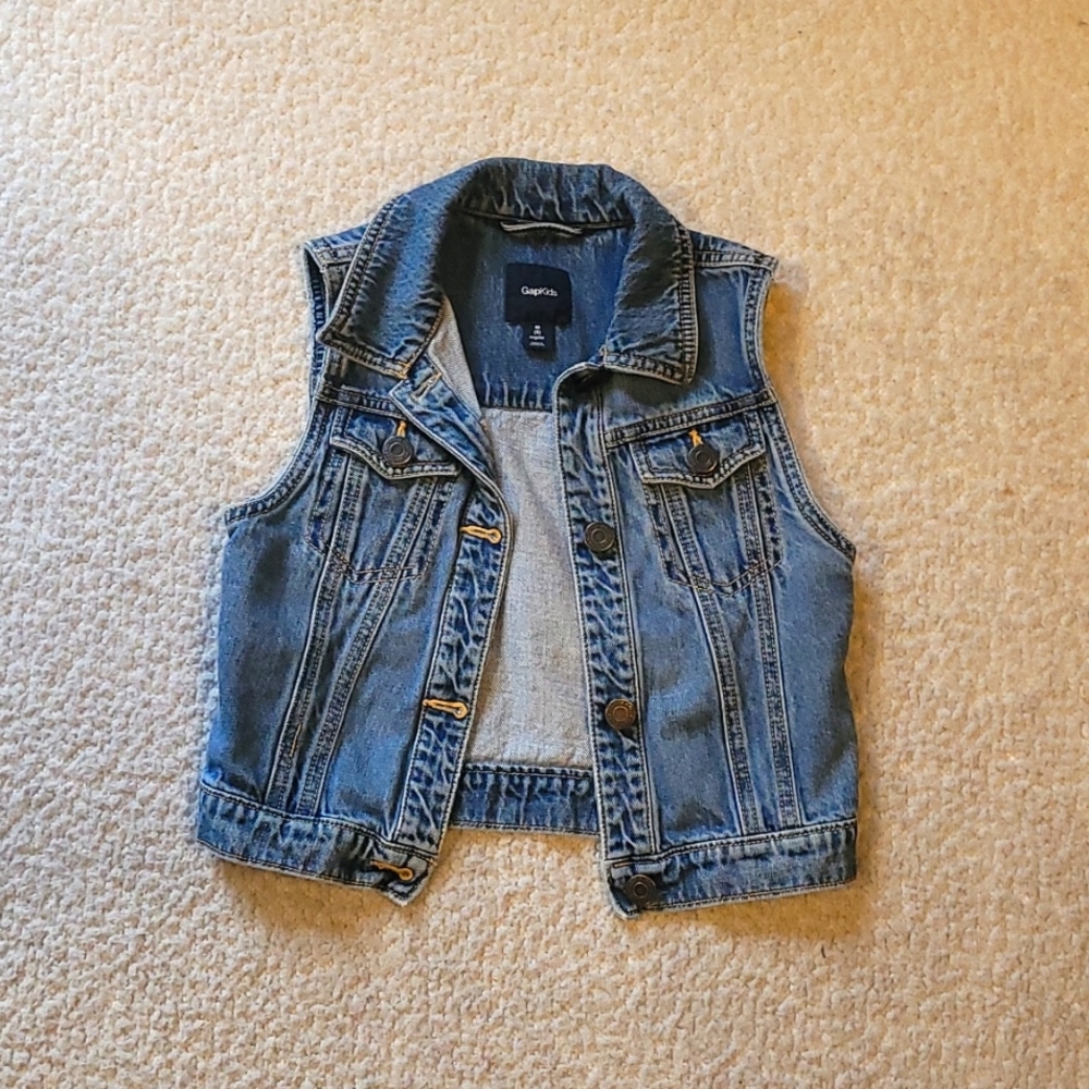 GAP kids Girls Jean Jacket Vest